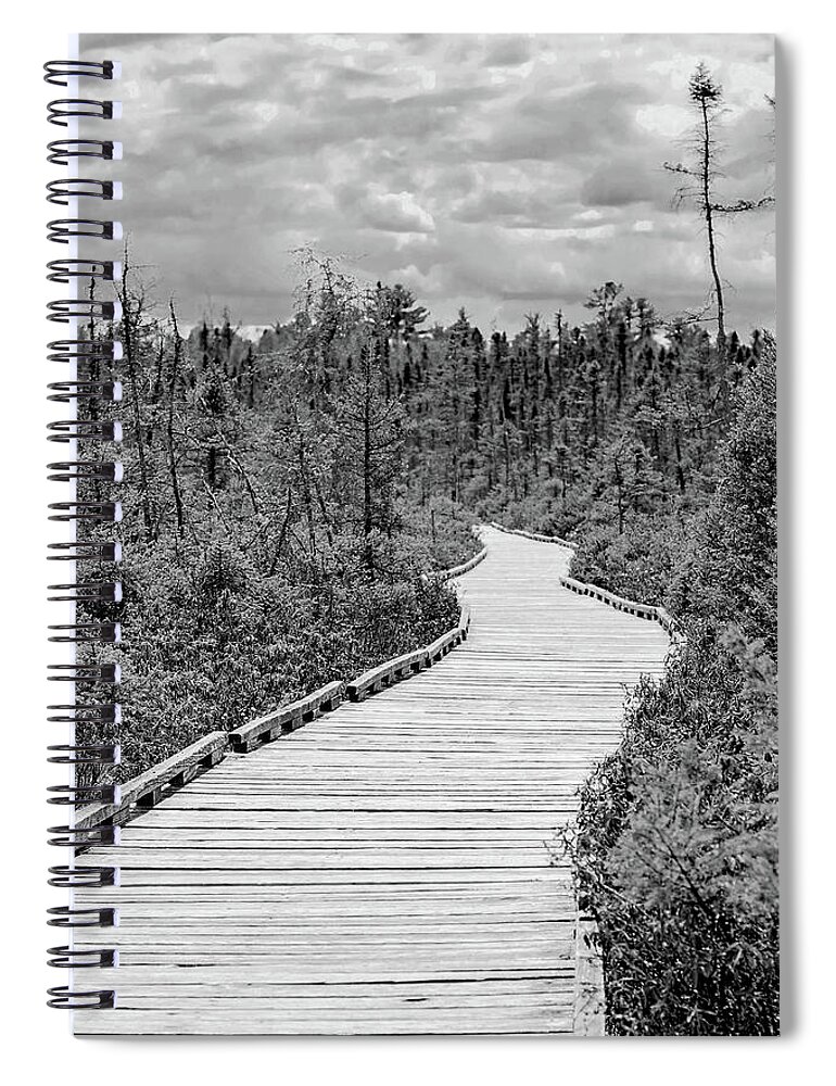 Orono Spiral Notebook featuring the photograph Orono Bog Walk by Holly Ross