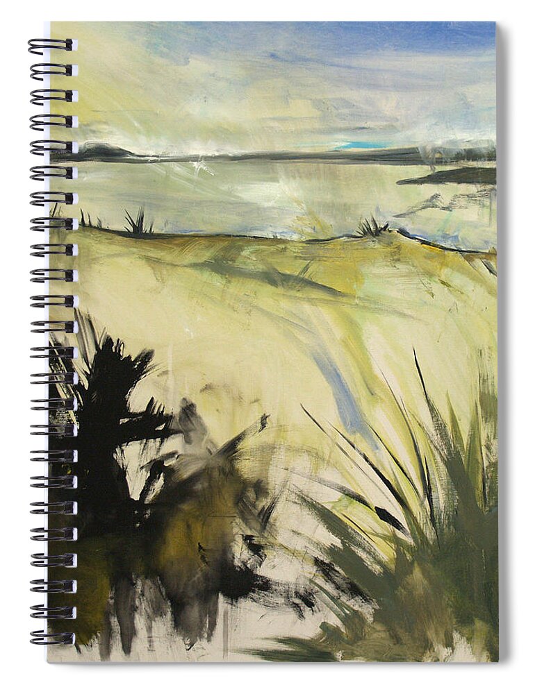  Spiral Notebook featuring the painting Ossabaw Swamp Thoughts by John Gholson
