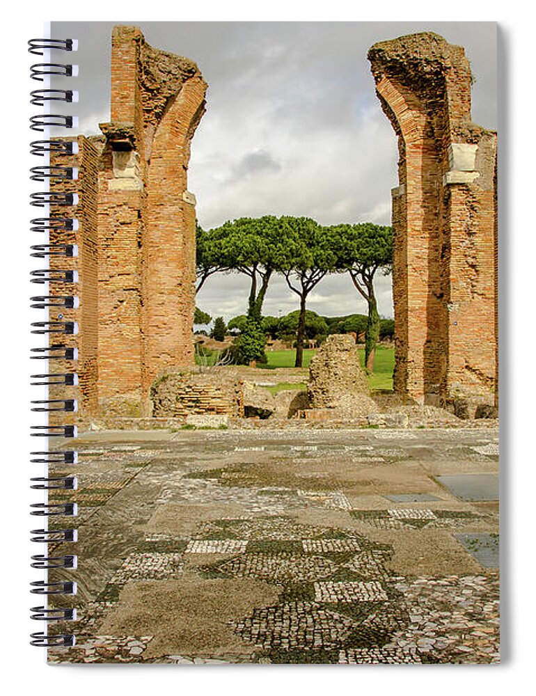 Ostica Antica - Baths Of The Marciana Spiral Notebook featuring the photograph Ostica Antica - Baths of Marciana by Debra Martz