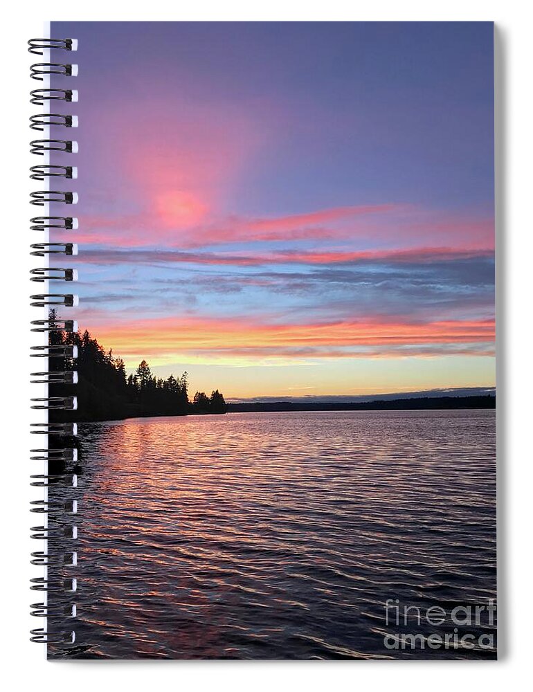 Photography Spiral Notebook featuring the photograph Otso Point Sunset by Sean Griffin