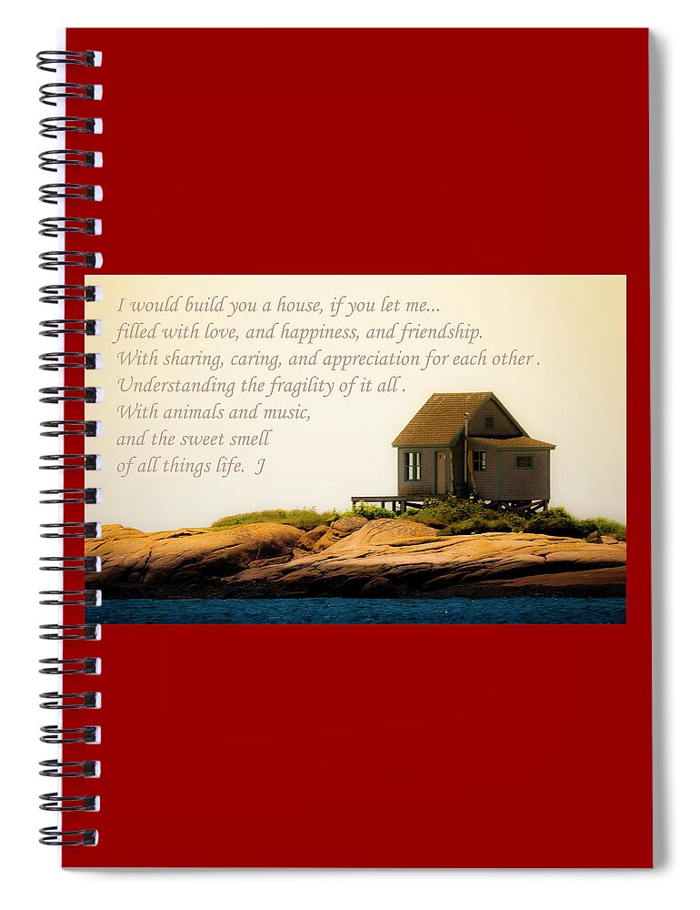 Cabin. Island. Prose Spiral Notebook featuring the photograph Our House by Jeff Cooper