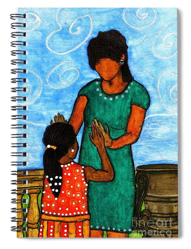 Woman Spiral Notebook featuring the painting Our Time by Angela L Walker