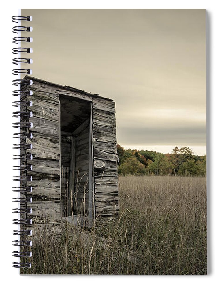 Outhouse Spiral Notebook featuring the photograph Out Of Order by Steve L'Italien