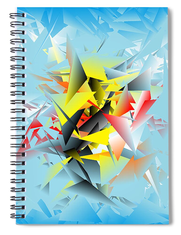 Digital Art Spiral Notebook featuring the digital art Out of the Blue 5 by Ludwig Keck
