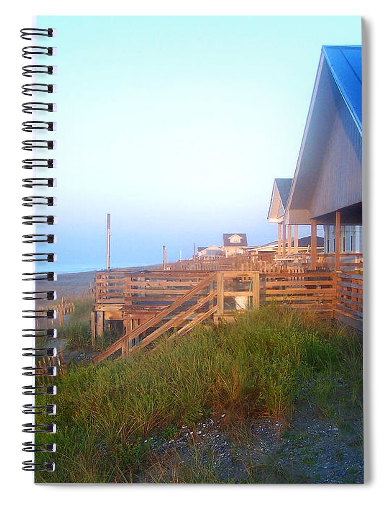 Sunrise Spiral Notebook featuring the photograph Outerbanks Sunrise At The Beach by Sandi OReilly