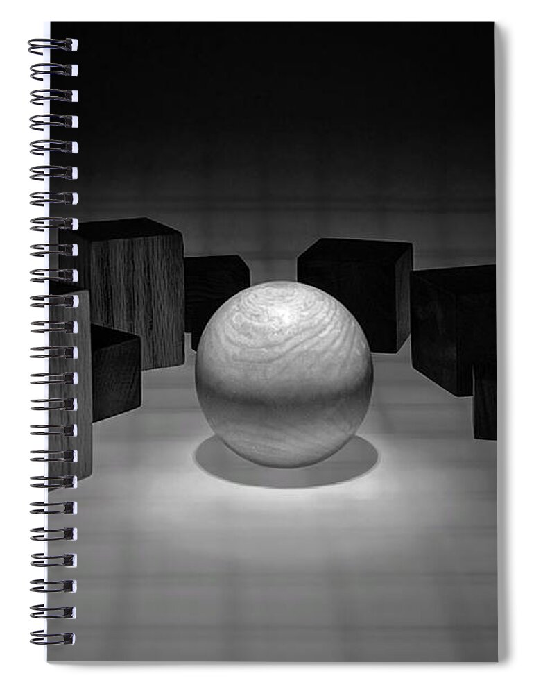 Block Spiral Notebook featuring the photograph Outsider by Mark Fuller