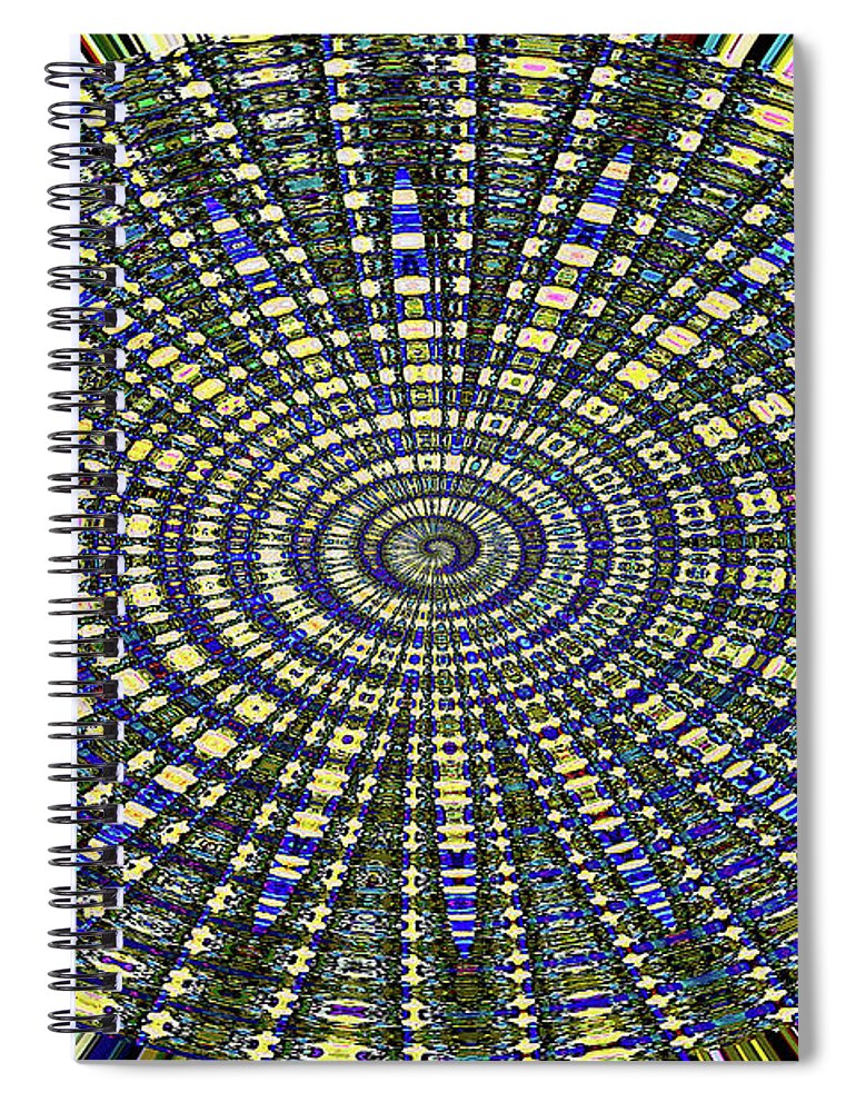 Oval Color Cherry Abstract Spiral Notebook featuring the digital art Oval Color Cherry Abstract by Tom Janca