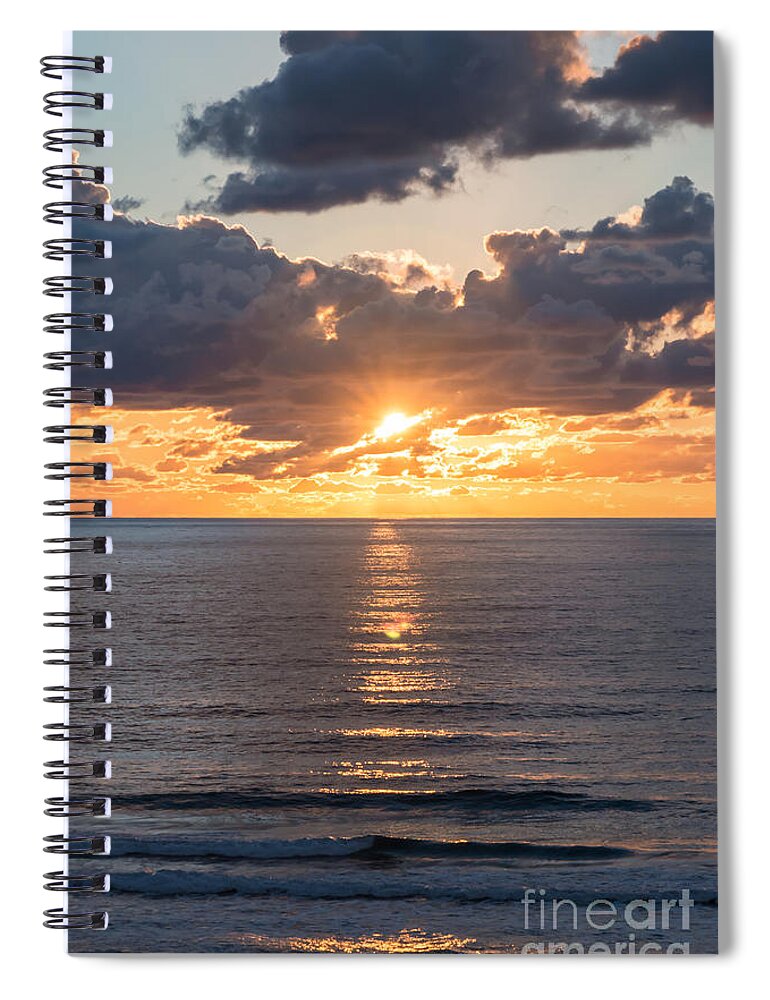 Sunset Spiral Notebook featuring the photograph Over the Water by Ana V Ramirez