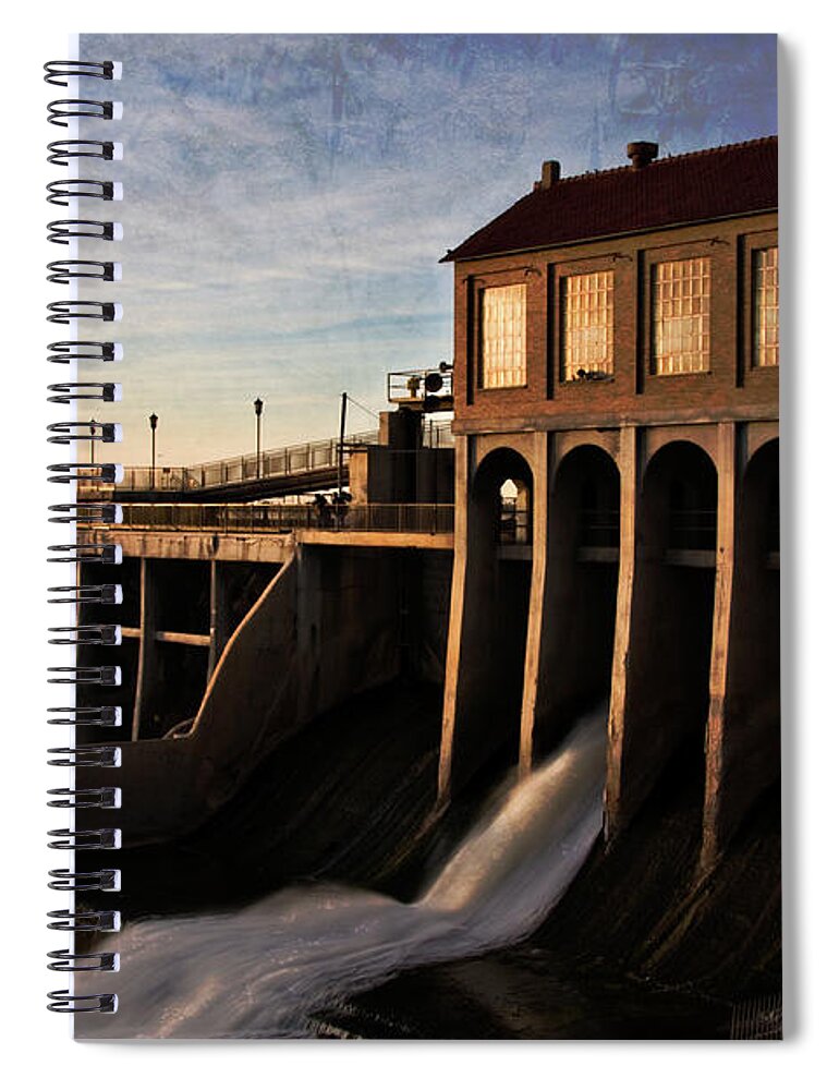 Oklahoma Spiral Notebook featuring the photograph Overholser Dam by Lana Trussell