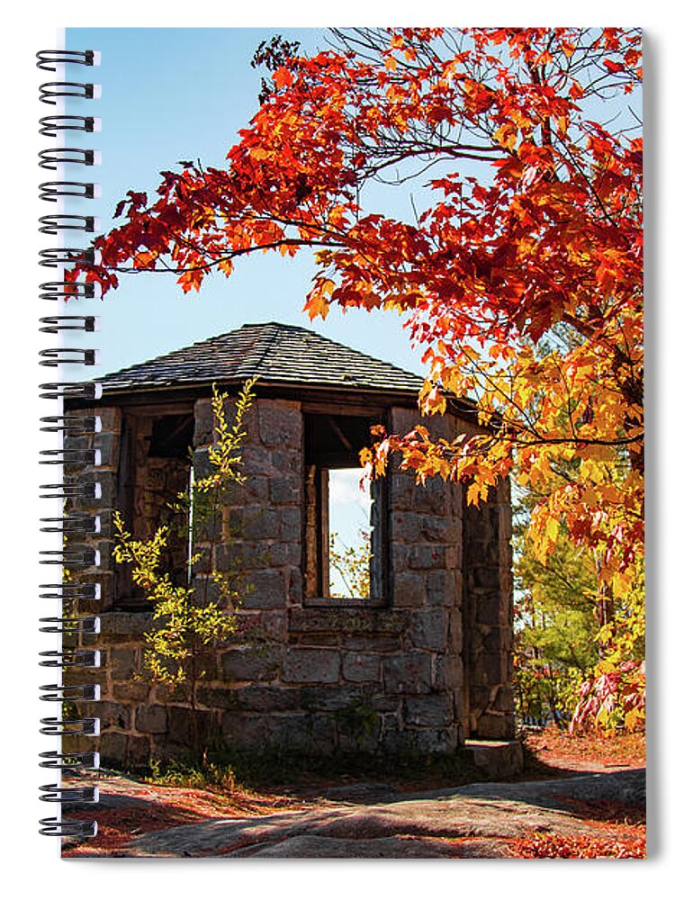 Owl’s Head Overlook Spiral Notebook featuring the photograph Owls Head Outlook point by Jeff Folger