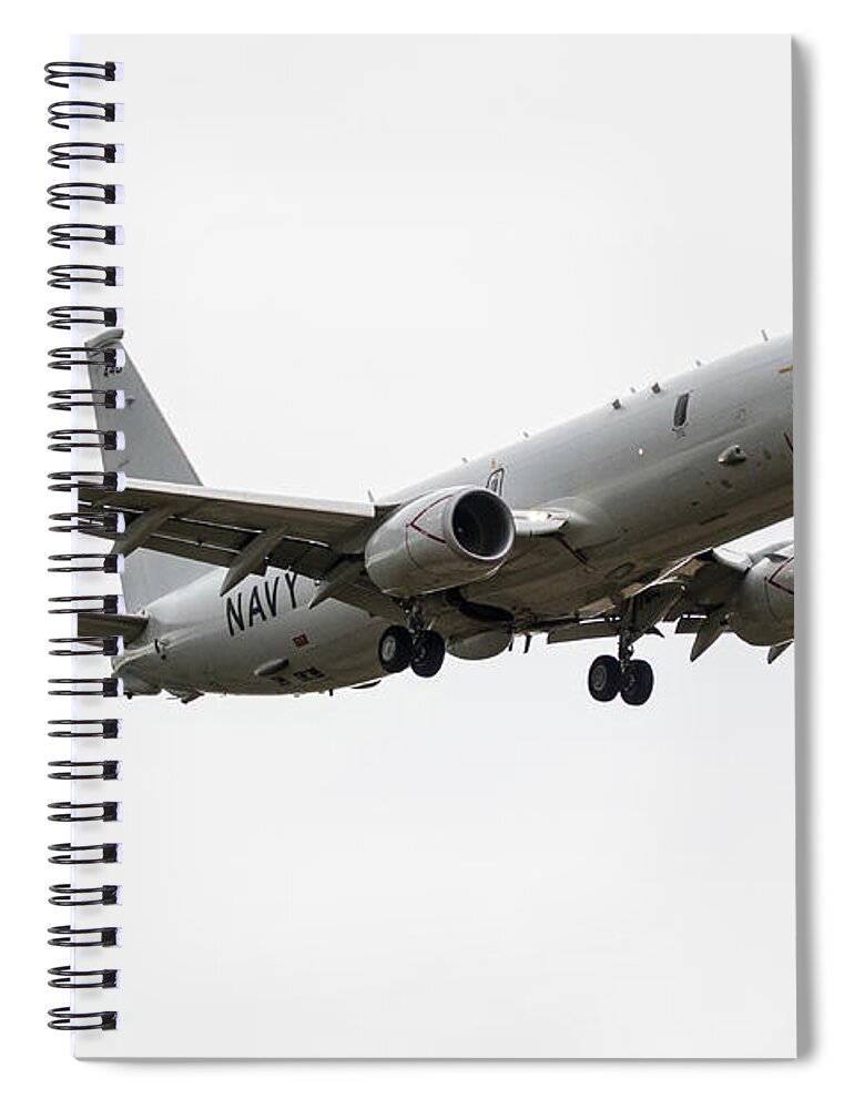 P8 Spiral Notebook featuring the digital art P-8 Poseidon by Airpower Art