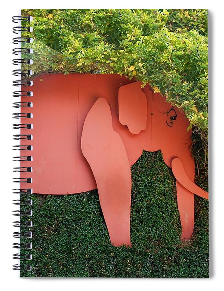 Gameday Spiral Notebook featuring the photograph Pachyderm Sign by Kenny Glover