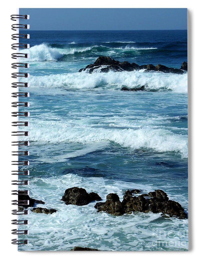 Artoffoxvox Spiral Notebook featuring the photograph Pacific Coast Seascape Photograph by Kristen Fox