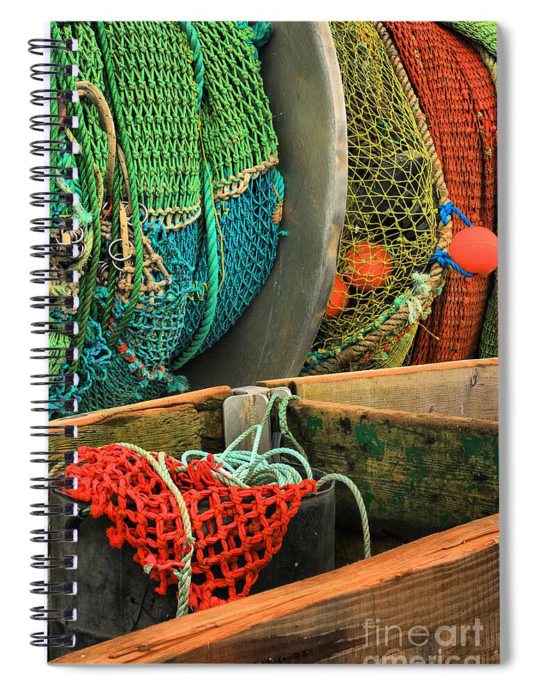 Fishing Nets Spiral Notebook featuring the photograph Pacific Fishing Nets by Adam Jewell