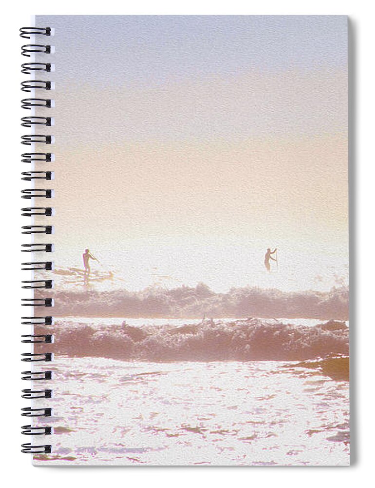 Bonnie Follett Spiral Notebook featuring the photograph Paddleboarders by Bonnie Follett
