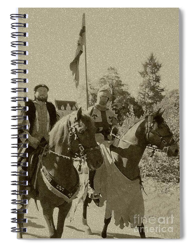 Lord Spiral Notebook featuring the photograph Pageantry in Sepia by Barbie Corbett-Newmin