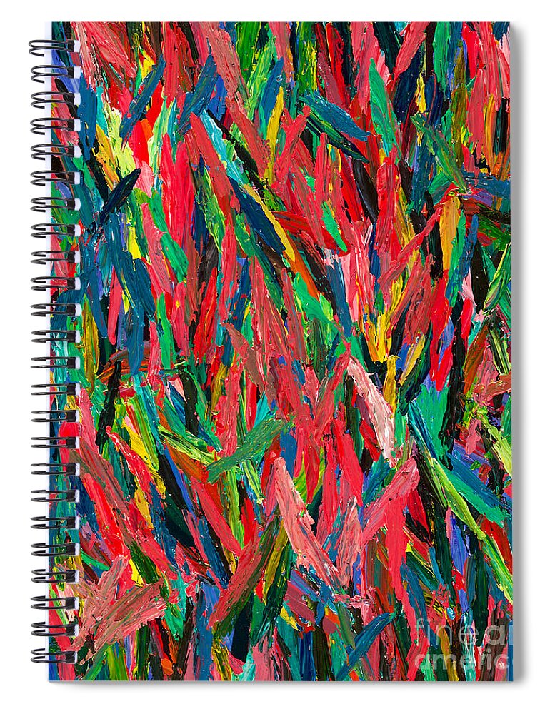 Abstract Spiral Notebook featuring the painting Pageantry by Lara Morrison