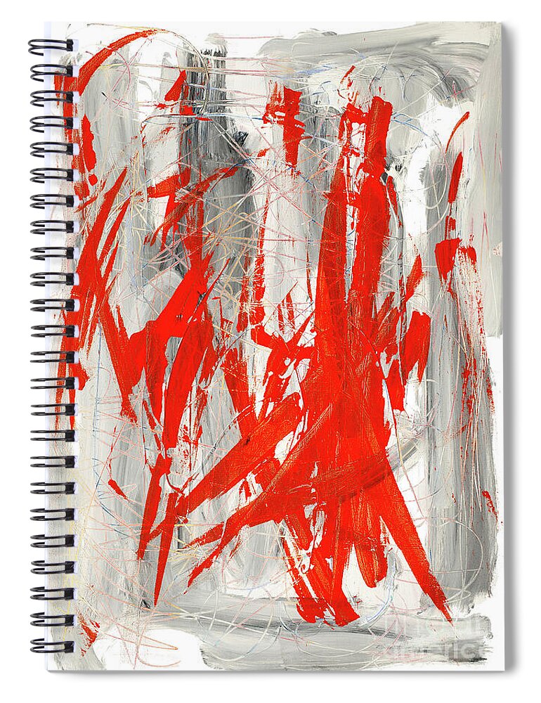 Pain Spiral Notebook featuring the painting Pain by Bjorn Sjogren