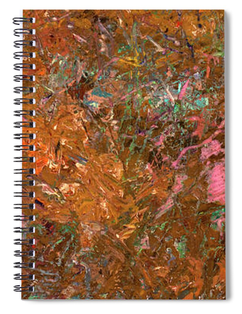 Abstract Spiral Notebook featuring the painting Paint number 19 by James W Johnson