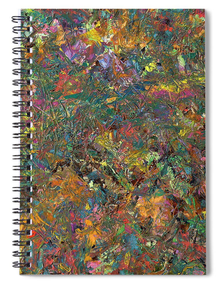 Abstract Spiral Notebook featuring the painting Paint number 29 by James W Johnson