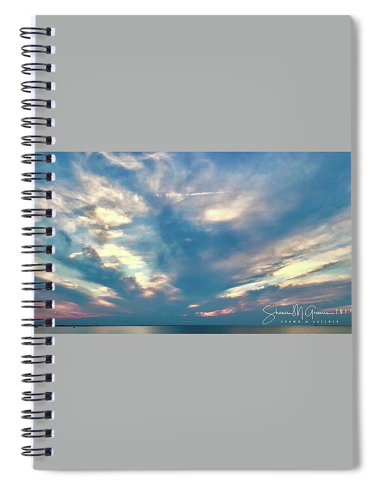 Bay Spiral Notebook featuring the photograph Paintbrush stroke of the Master over the Sea by Shawn M Greener