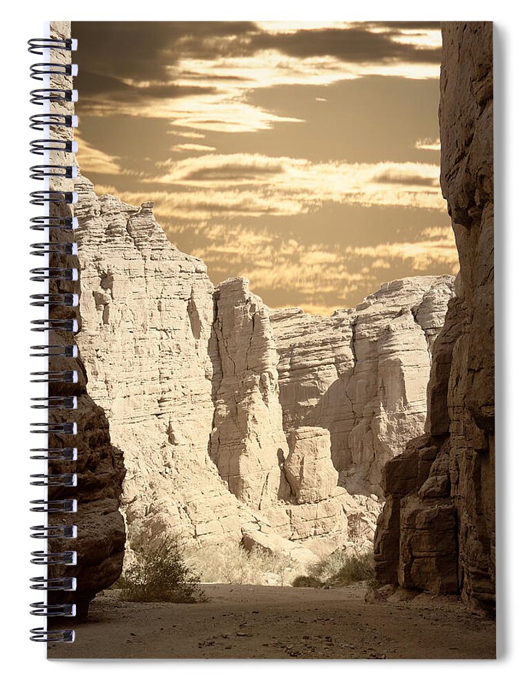 Painted Canyon Trail Spiral Notebook featuring the photograph Painted Canyon Trail by Linda Dunn
