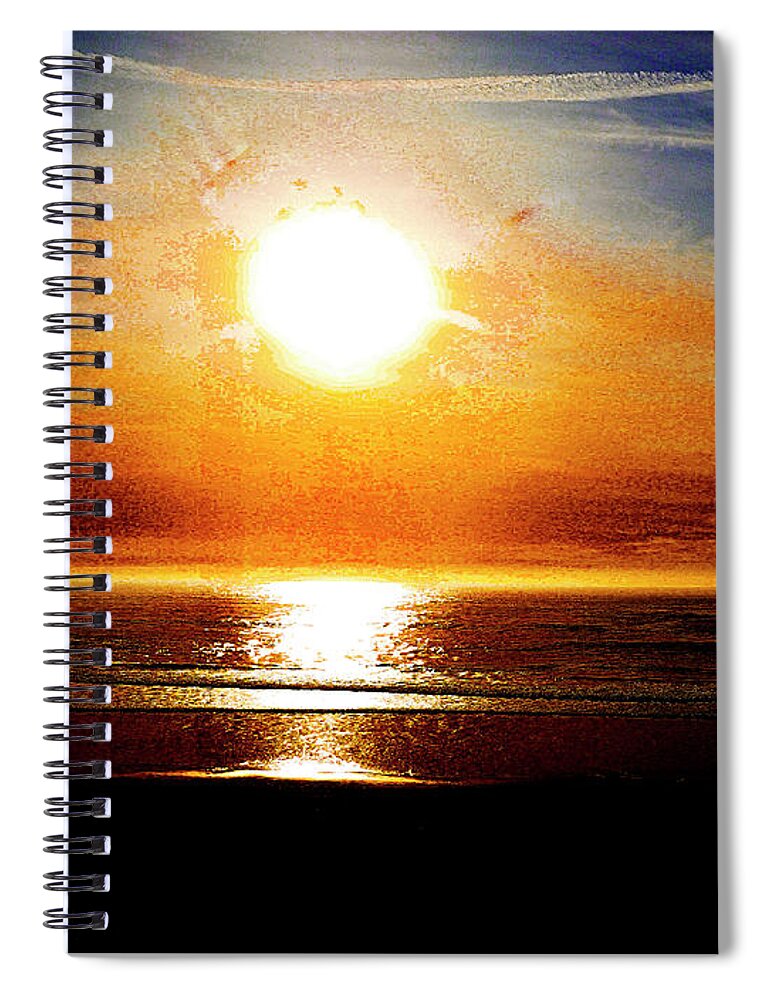 Carmel Spiral Notebook featuring the photograph Painted Carmel Sunset by Rebecca Dru