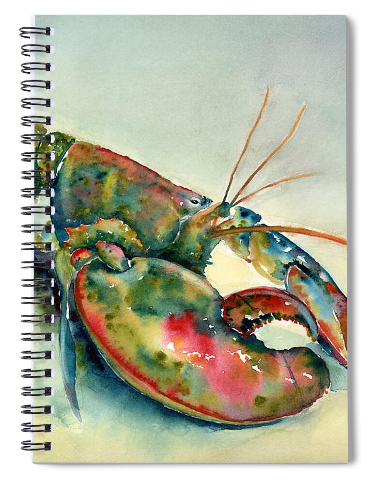 Lobster Spiral Notebook featuring the painting Painted Lobster by Amy Kirkpatrick