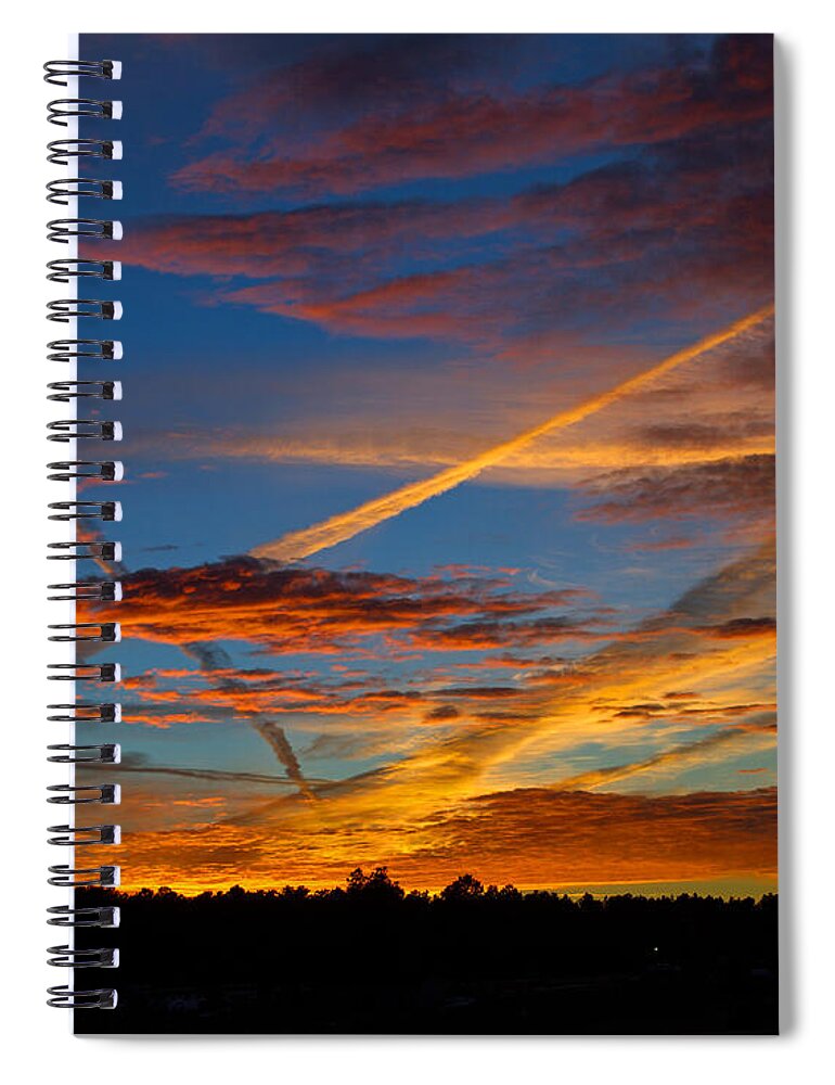  Sunset Spiral Notebook featuring the photograph Painted Skies by Alana Thrower