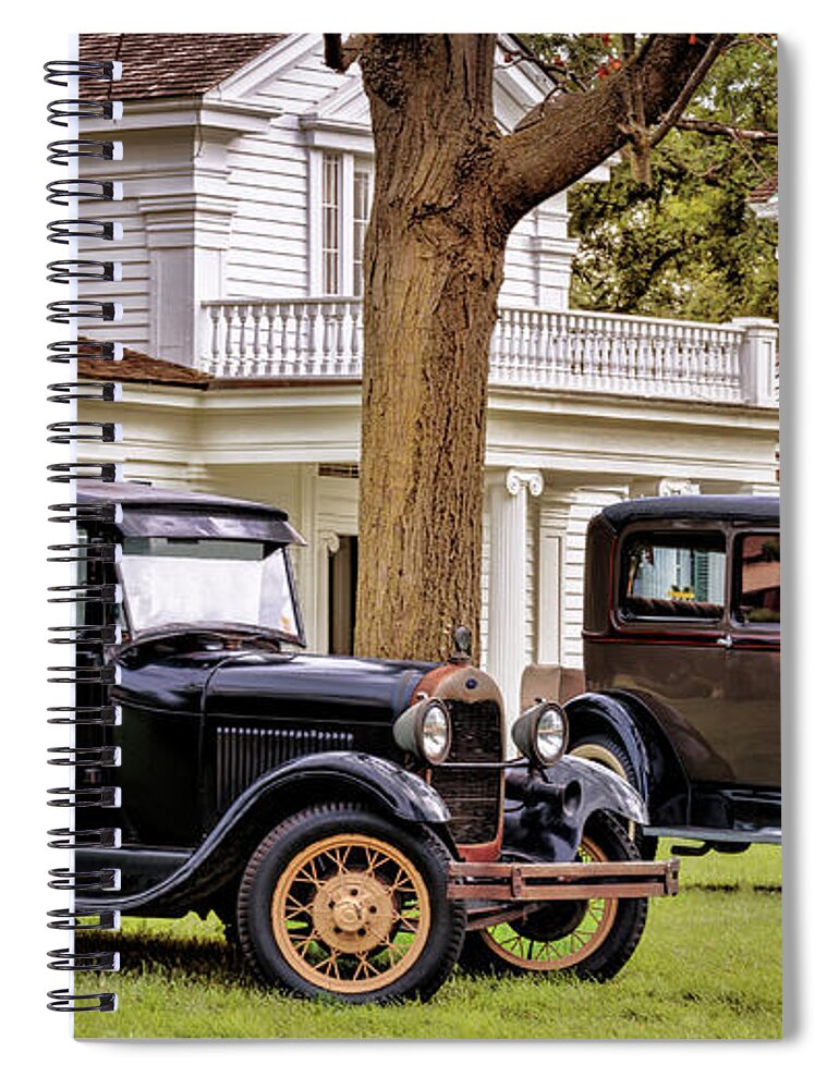 Car Spiral Notebook featuring the photograph Pair of Ford Model A by Susan Rissi Tregoning