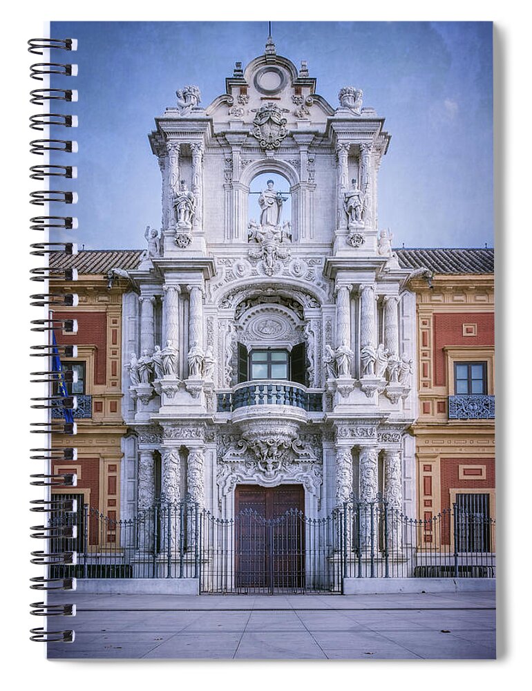 Joan Carroll Spiral Notebook featuring the photograph Palacio de San Telmo Sevilla by Joan Carroll