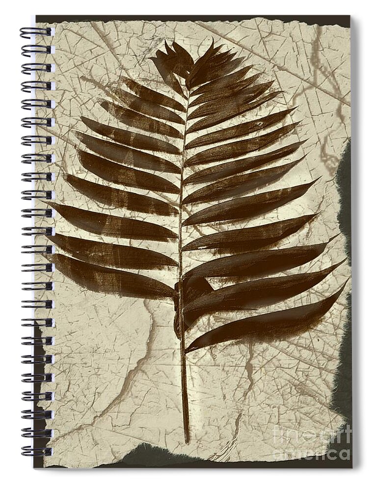 Photograph Spiral Notebook featuring the digital art Palm Fossil Sandstone by Delynn Addams