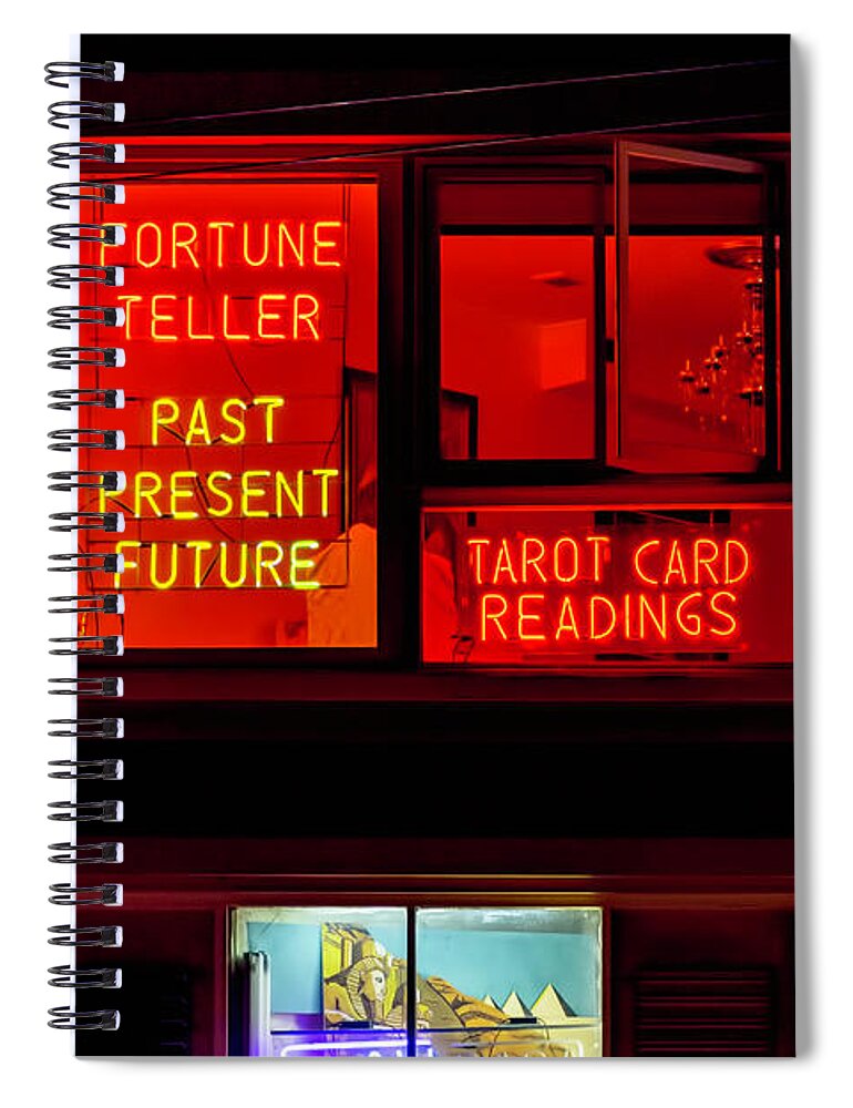 Columbus Street Spiral Notebook featuring the photograph Palm Reading Windows by Garry Gay