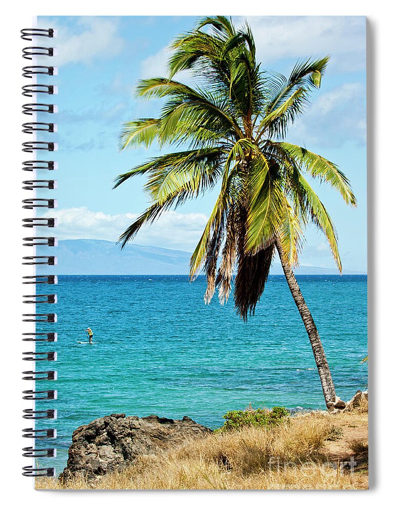 Hawaii Spiral Notebook featuring the photograph Palms on Hawaiian beach 12 by Micah May