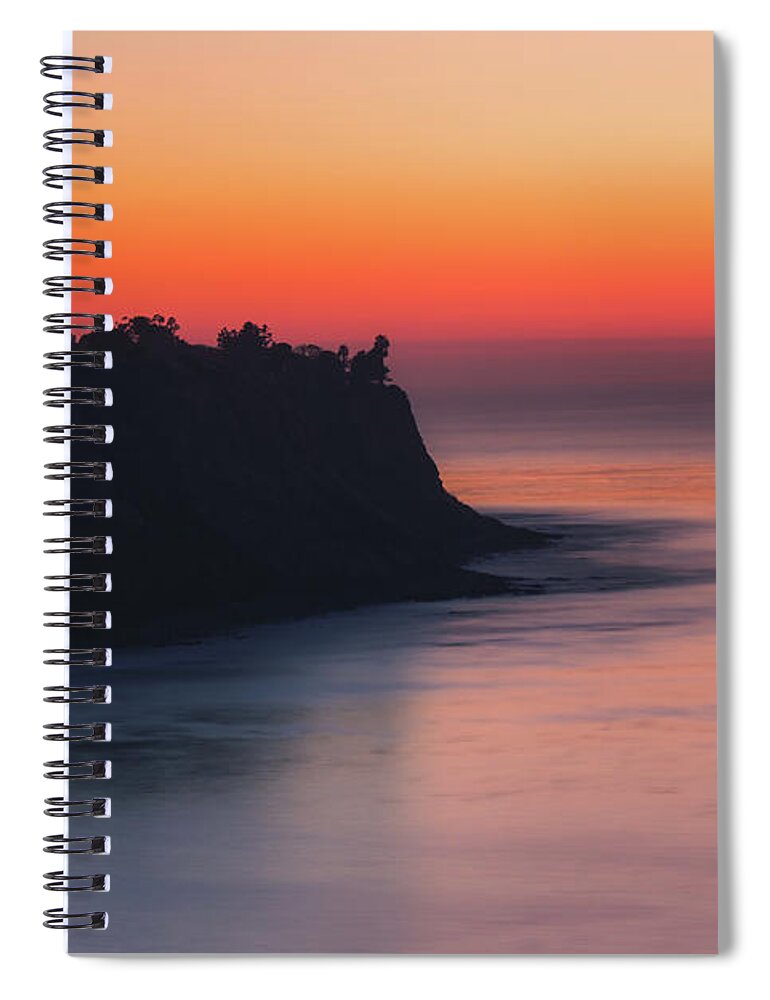 Architecture Spiral Notebook featuring the photograph Palos Verdes Coast After Sunset by Andy Konieczny