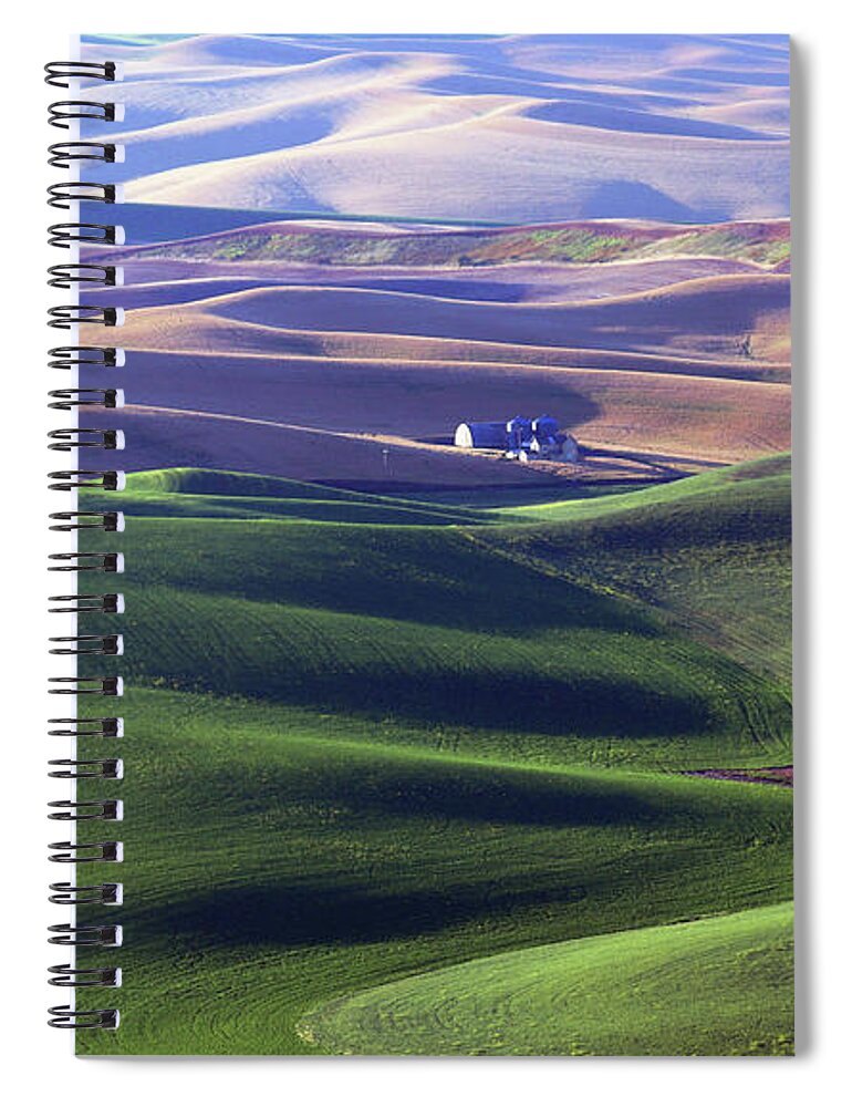 Palouse Spiral Notebook featuring the photograph Palouse Farm 2408 by Jack Schultz