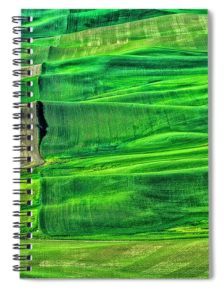 Palouse Spiral Notebook featuring the photograph Palouse Fence Line by Ed Broberg