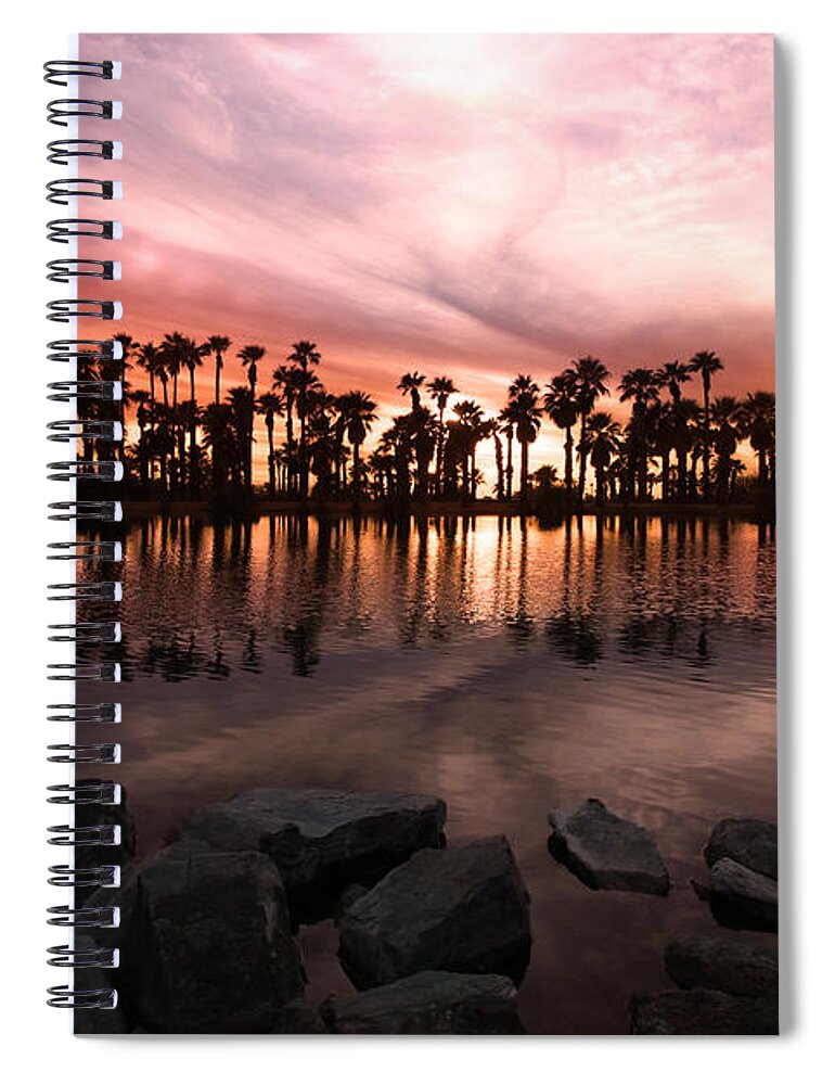 Heidenreich Spiral Notebook featuring the photograph Papago's Fire by American Landscapes