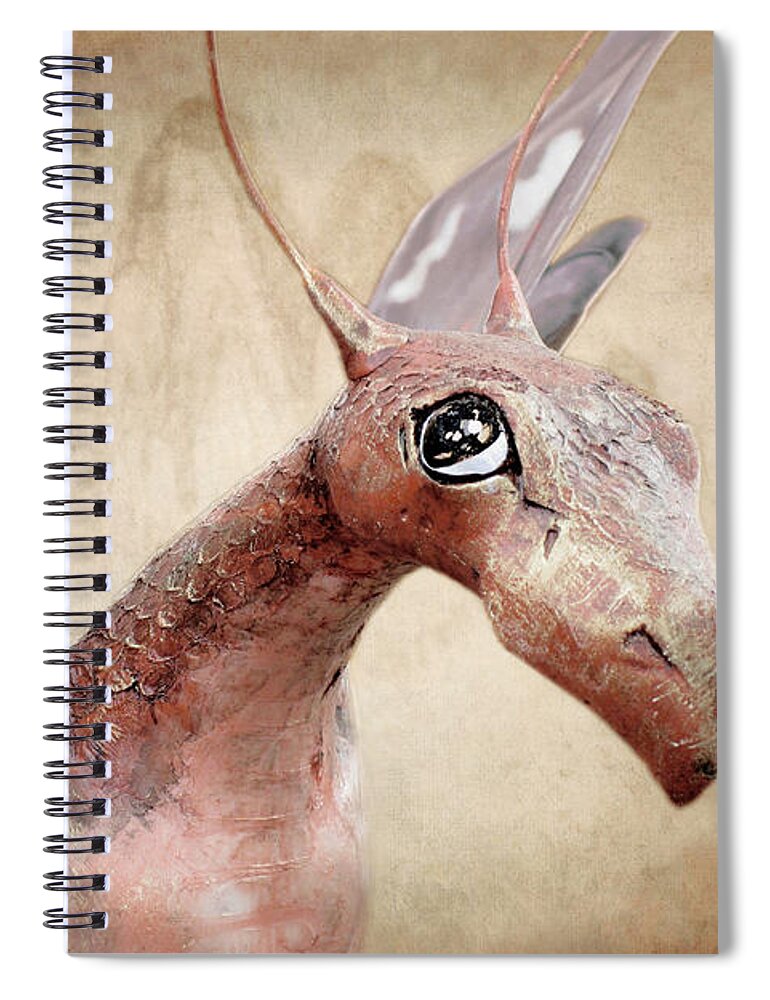 Textured Spiral Notebook featuring the photograph Paper Dragon by Ellen Cotton