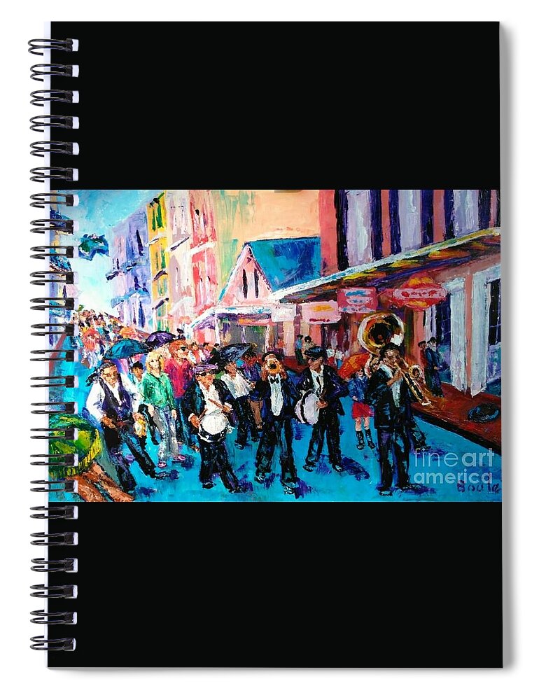 New Orleans Spiral Notebook featuring the painting Parade for Joe by Beverly Boulet