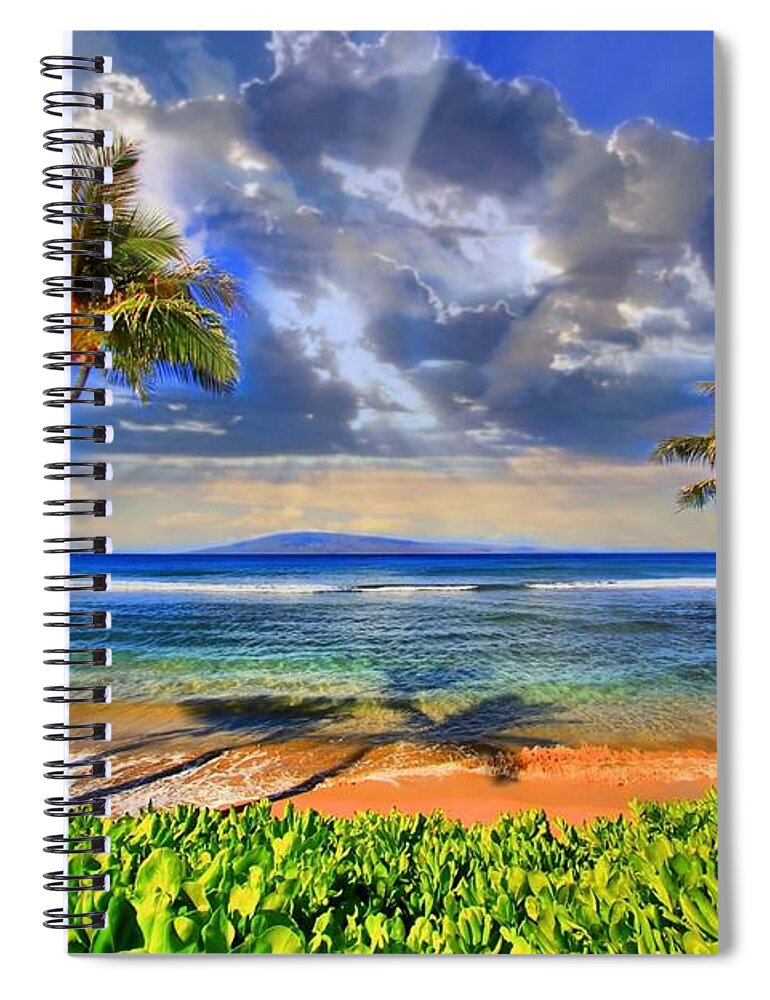Beach Spiral Notebook featuring the photograph Paradise Found - Kaanapali Beach by DJ Florek