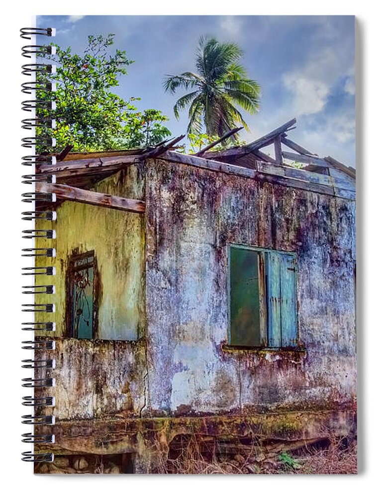 Decay Spiral Notebook featuring the photograph Paradise Lost by Nadia Sanowar