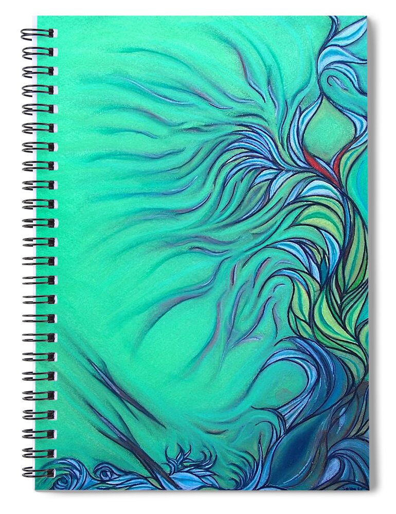 Abstract Spiral Notebook featuring the pastel Paralex11 by Robert Nickologianis
