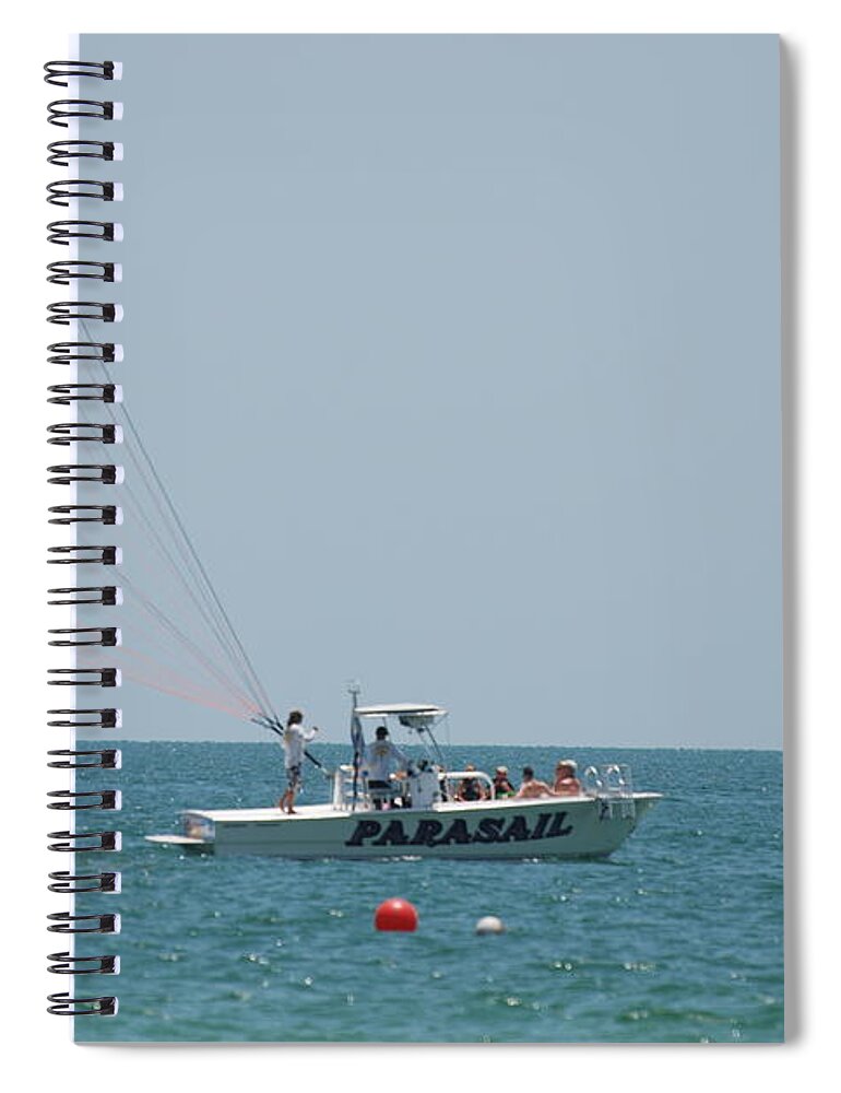 Nautical Spiral Notebook featuring the photograph Parasail by Rob Hans