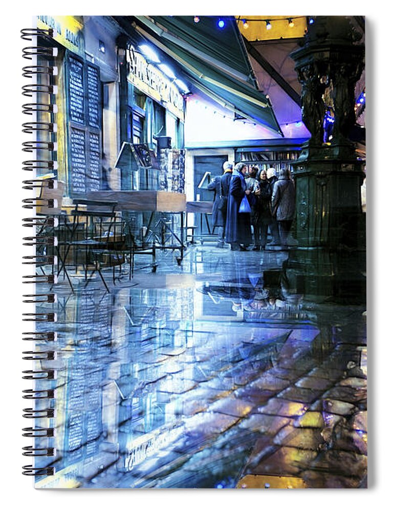 Evie Spiral Notebook featuring the photograph Paris Shakespeare and Company by Evie Carrier