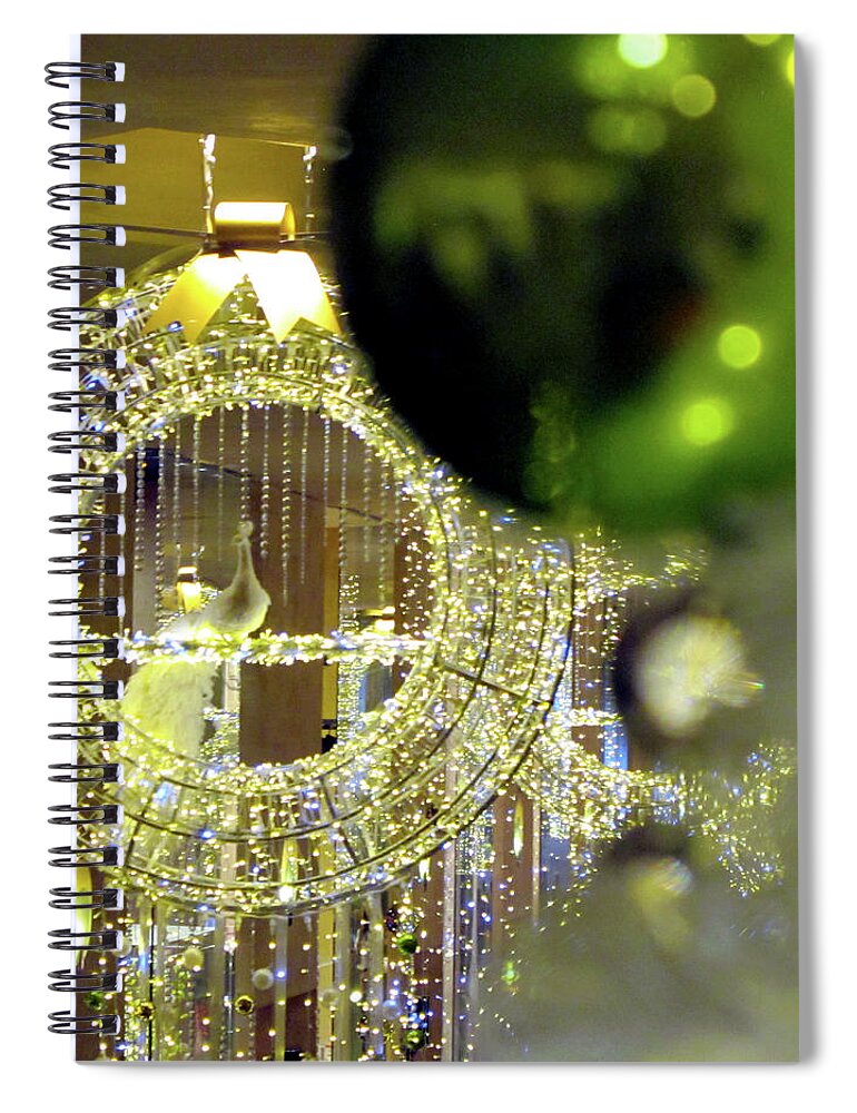 Paris Spiral Notebook featuring the photograph Parisian Holiday by Kathy Corday