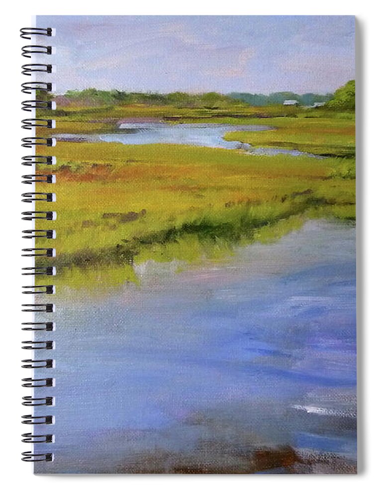 Landscape Spiral Notebook featuring the painting Parker's River, Cape Cod by Peter Salwen