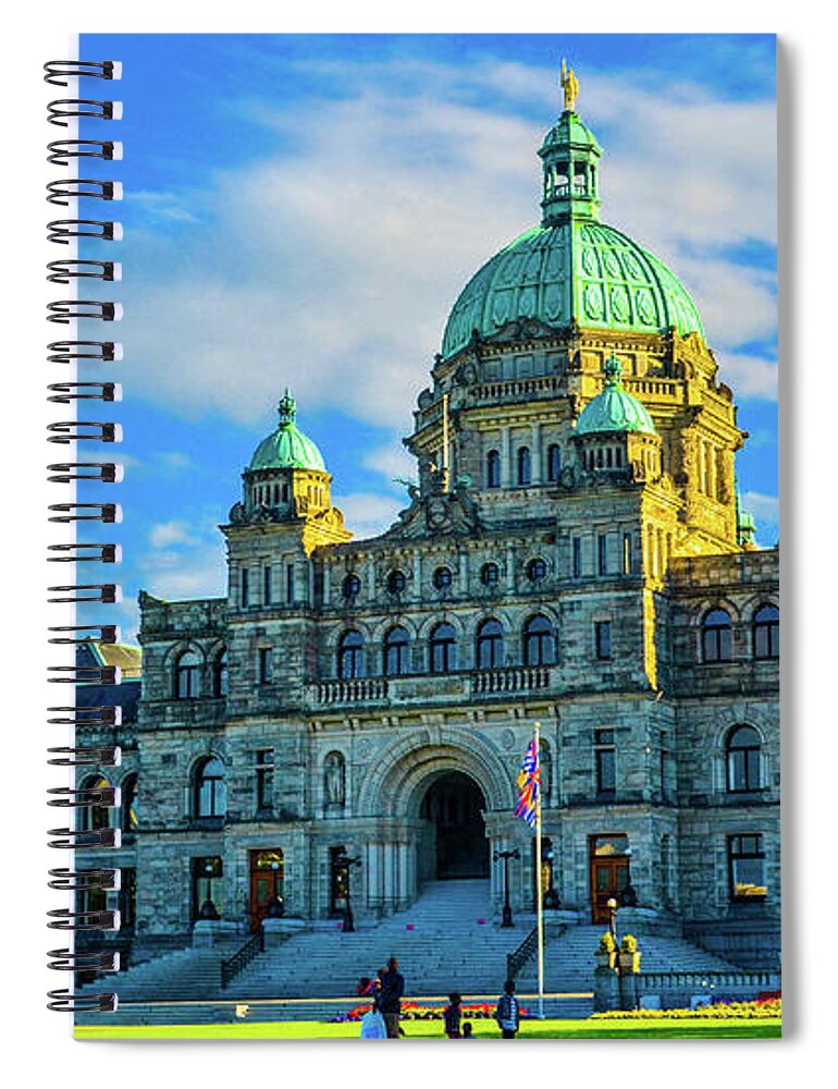 Buildings Spiral Notebook featuring the photograph Parliament Victoria BC by Jason Brooks