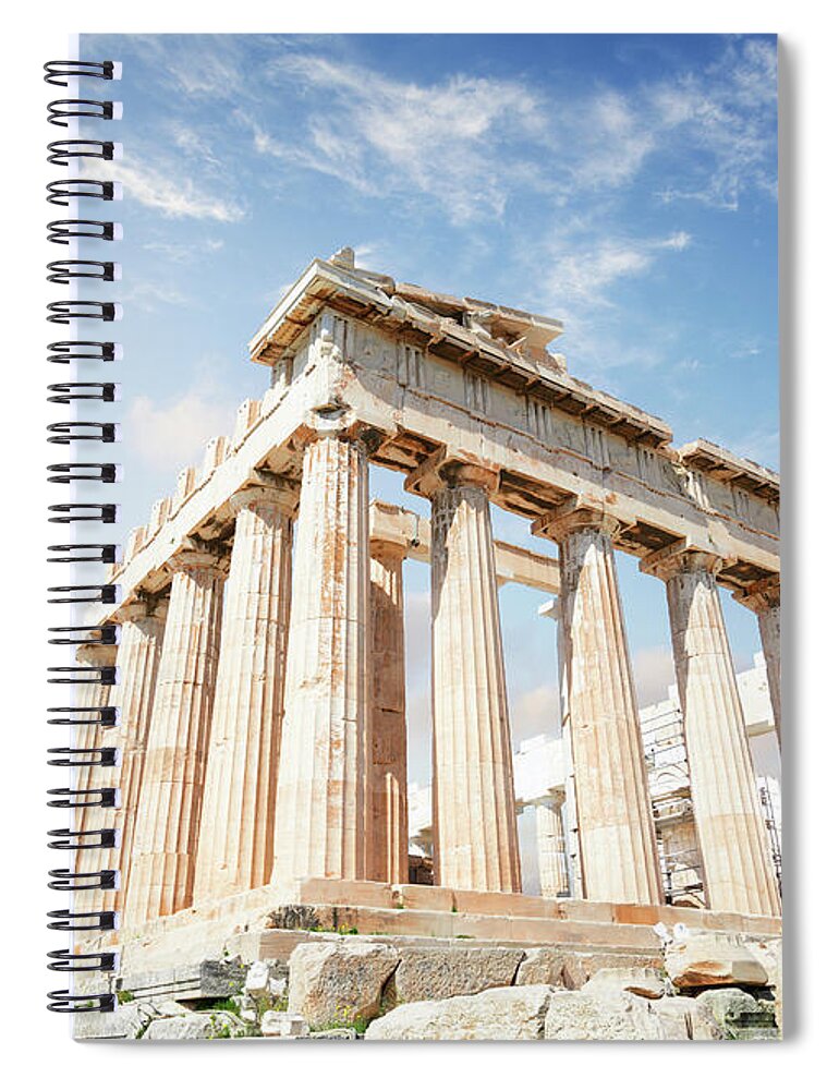 Athens Spiral Notebook featuring the photograph Parthenon by Anastasy Yarmolovich