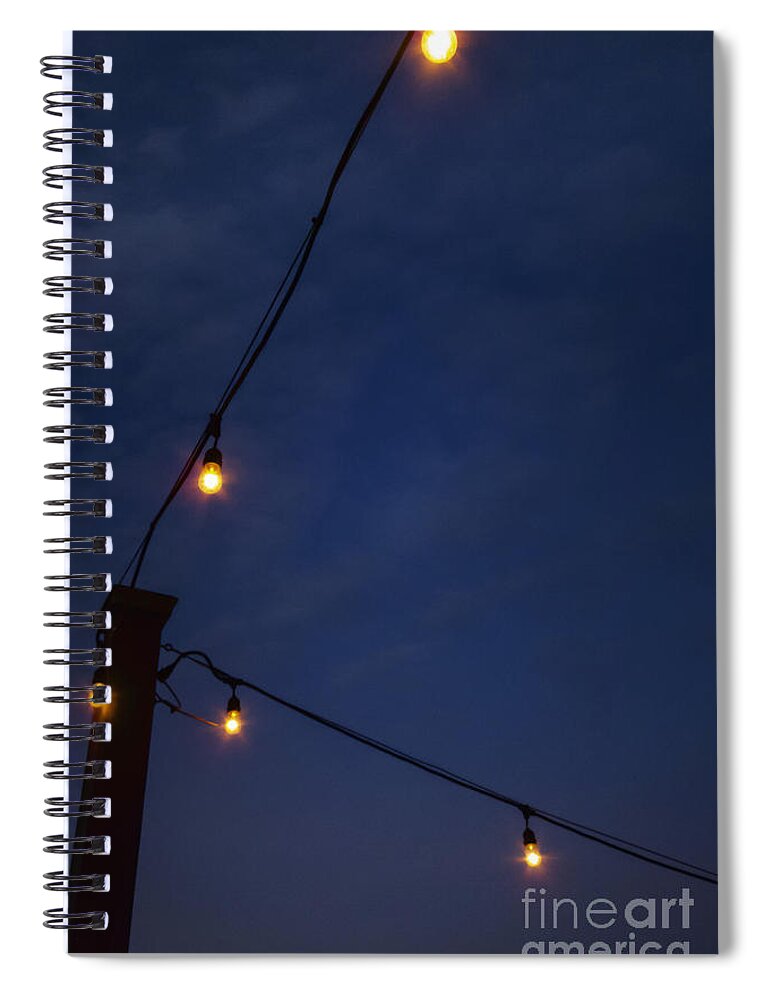 Lights Spiral Notebook featuring the photograph Party on the Deck by Margie Hurwich